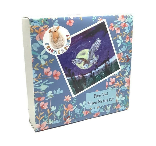 Barn Owl Felted Picture Kit 1