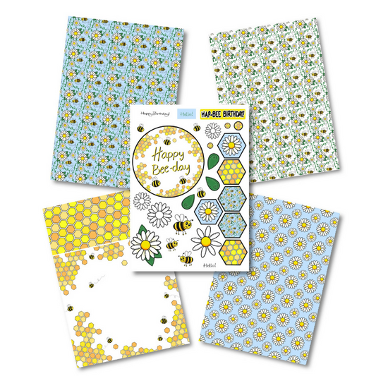 Della by Design Patterned Papers - Buzzing Birthday