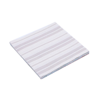 Striped fabric with white and gray stripes on a white background