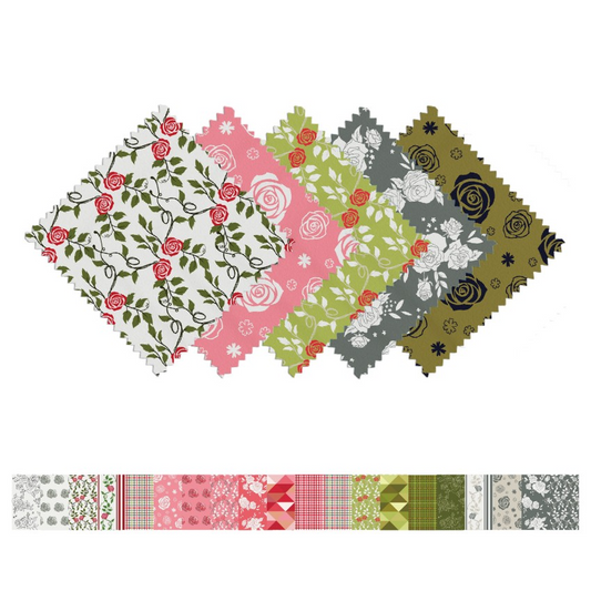 Cotton Fabric: Rose Garden Charm Pack