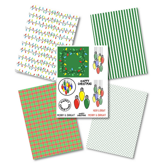 Della by Design Patterned Papers - Christmas Lights