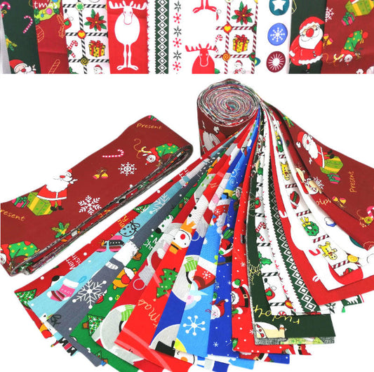 Pre-Cut Christmas Printed Jelly Rolls Strips