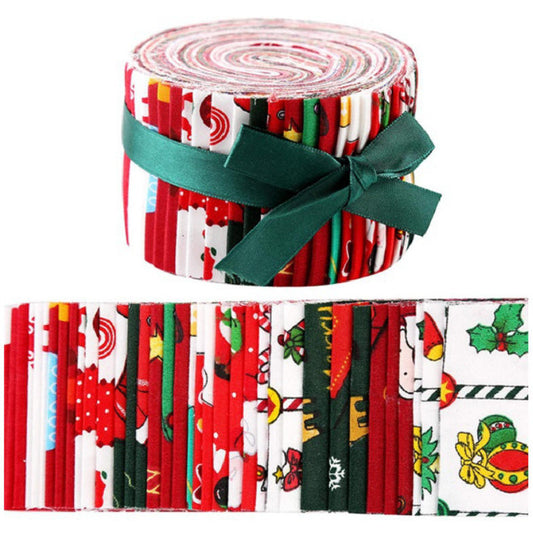 Pre-Cut Christmas Printed Jelly Rolls Strips