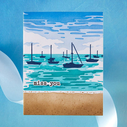 Hero Arts Colour Layering Harbor Stencils from the Seaside Blooms Collection