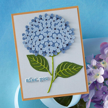 Hero Arts Layered Hydrangea Etched Dies from the Seaside Blooms Collection