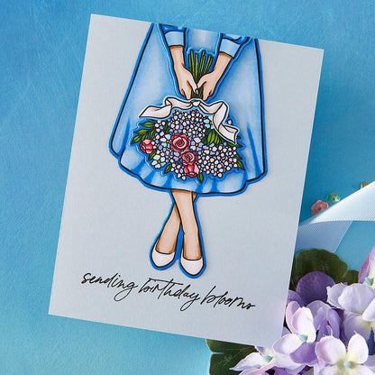 Hero Arts Summer Bouquet Stamp & Cut Set from the Seaside Blooms Collection