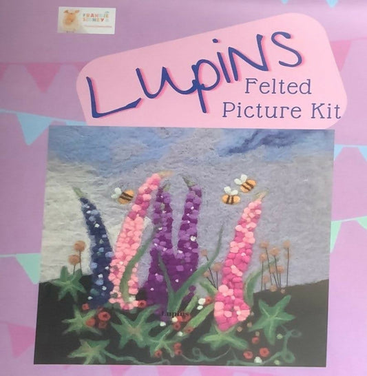 Lupins Felted Picture Kit
