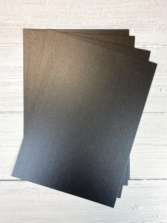 Oakwood A4 Single Sided Black Pearl Card- Pack of 10