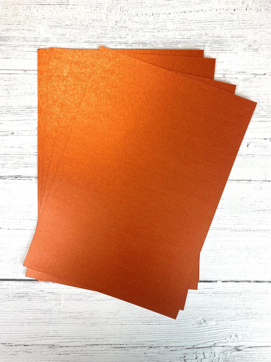Oakwood A4 Single Sided Copper Pearl Card- Pack of 10