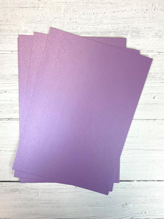 Oakwood A4 Single Sided Lavender Pearl Card- Pack of 10