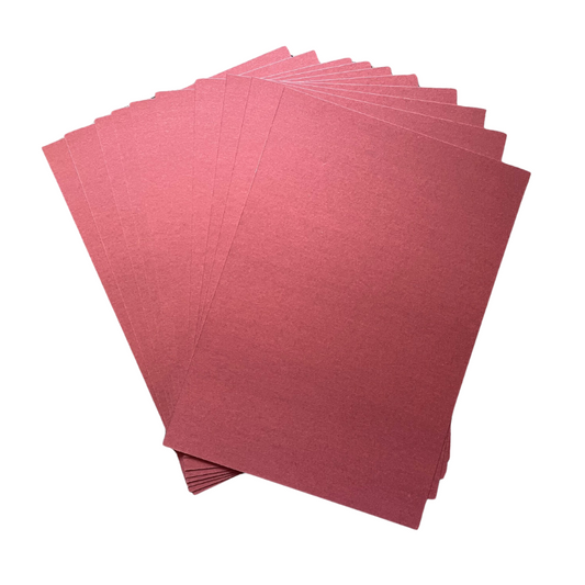 Oakwood A4 Single Sided Maroon Pearl Card- Pack of 10