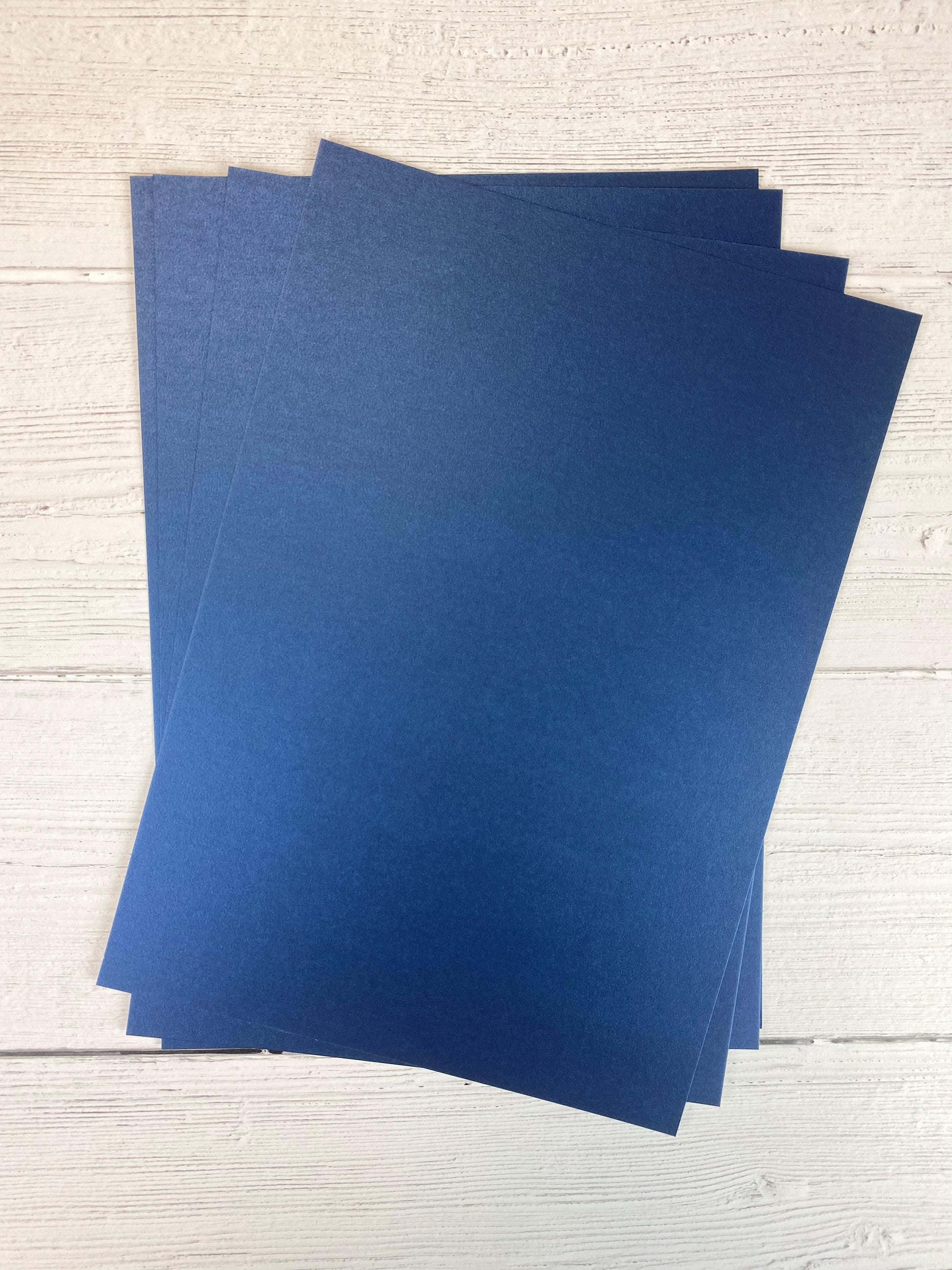 Oakwood A4 Single Sided Navy Blue Pearl Card- Pack of 10