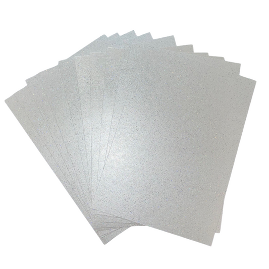 Oakwood A4 Single Sided Quartz Sparkle Pearl Card- Pack of 10