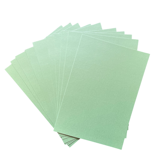 Oakwood Sage Green Pearl Card A4 - Pack of 10