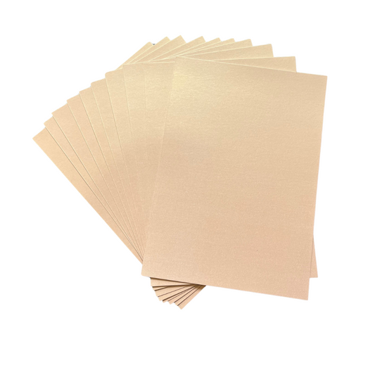 Oakwood A4 Single Sided Satin Gold Pearl Card- Pack of 10