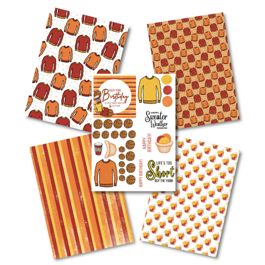 Della by Design Patterned Papers - Snuggly Sweaters