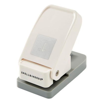 White and gray paper punch with 'Spellbinders' branding on a white background