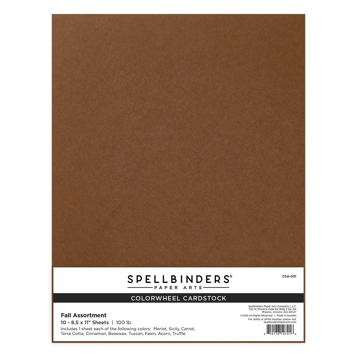 Spellbinders A4 Fall Assortment ColorWheel Cardstock - 10 Sheets