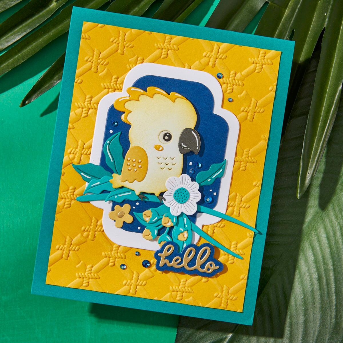 Spellbinders Bamboo Screen 3D Embossing Folder from the Cheerful Chirps Collection -  Spellbinders - 5