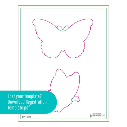 Spellbinders Butterfly Silhouettes Registration Press Plate & Die Set | Wildflowers Collection by Lisa Horton