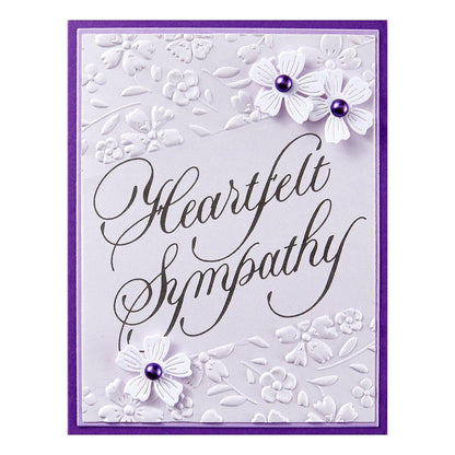 Spellbinders Copperplate Heartfelt Sympathy BetterPress Plate | Copperplate Happy Everything Sentiments Collection by Paul Antonio