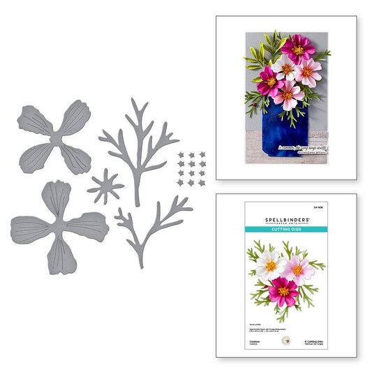 Spellbinders Cosmos Etched Dies from the Summer Solstice Garden Collection by Susan Tierney-Cockburn - Spellbinders - 2