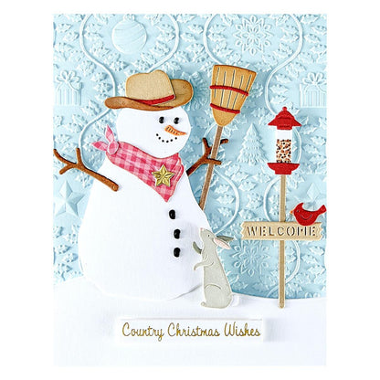 Spellbinders Country Snowman Etched Dies from the Country Christmas Collection by Annie Williams