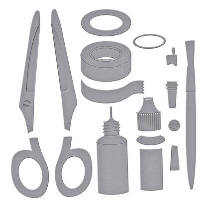 Spellbinders Crafty Tools Etched Dies from the Crafty Babe Collection with Simple Stories