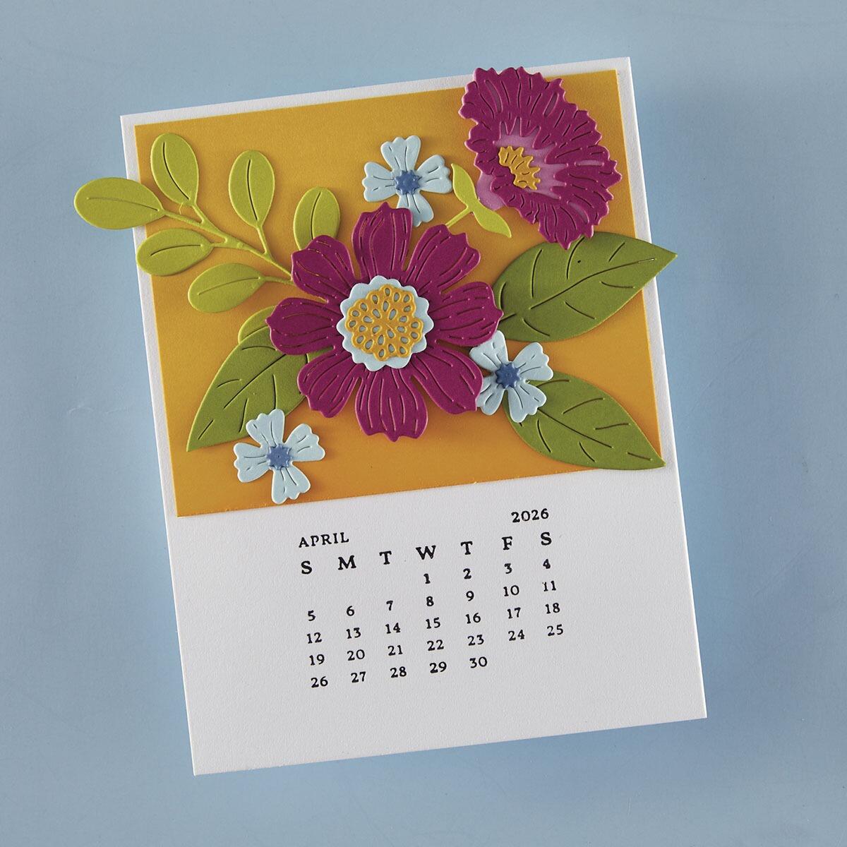 Spellbinders DIY 2026 Calendar BetterPress Plate from the Wonderland Collection