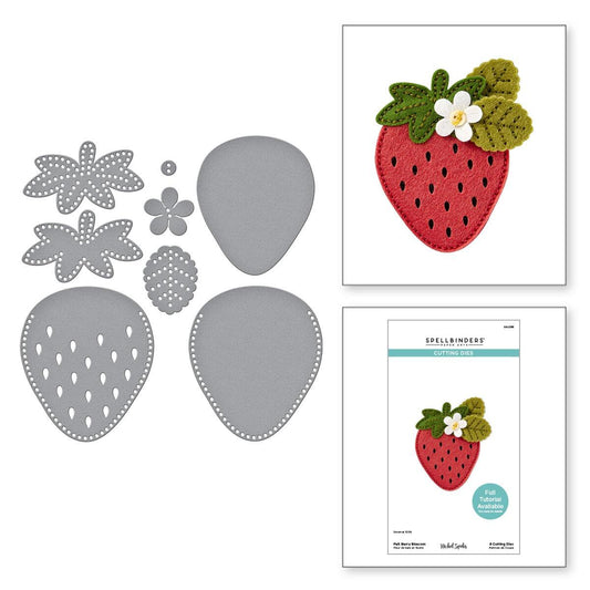 Spellbinders Felt Berry Blossom Etched Dies from the Summer Felt Stitch & Create Collection by Nichol Spohr -  Spellbinders - 2
