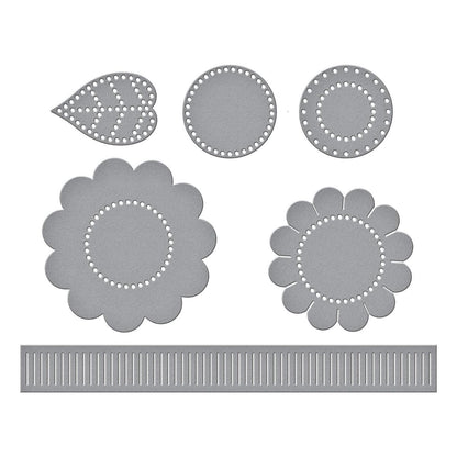 Spellbinders Felt Sunflower Bloom Etched Dies from the Summer Felt Stitch & Create Collection by Nichol Spohr -  Spellbinders - 3