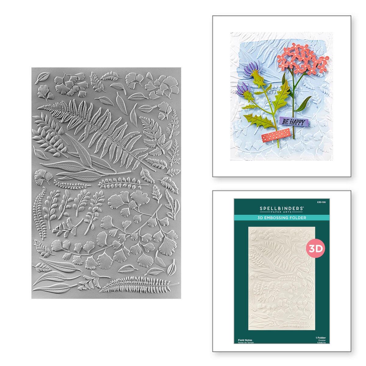 Spellbinders Field Notes 3D Embossing Folder from the Field Notes Collection