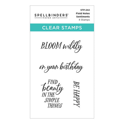 Spellbinders Field Notes Sentiments Clear Stamp Set from the Field Notes Collection