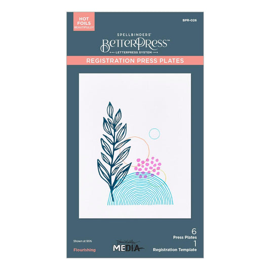 Spellbinders Flourishing BetterPress Plates from the Modern Botanicals Collection by Dina Wakley -  Spellbinders - 1