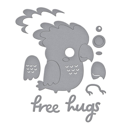 Spellbinders Free Hugs Oscar Etched Dies from the Cheerful Chirps Collection -  Spellbinders - 3