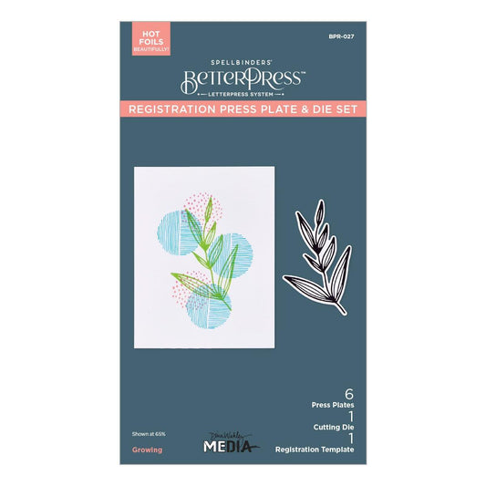 Spellbinders Growing Betterpress Plates & Die Set from the Modern Botanicals Collection by Dina Wakley -  Spellbinders - 1