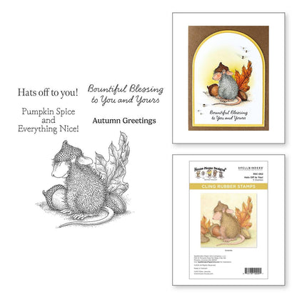 Spellbinders Hats Off to You! Cling Rubber Stamp Set from the House-Mouse Tree-mendous Christmas Collection