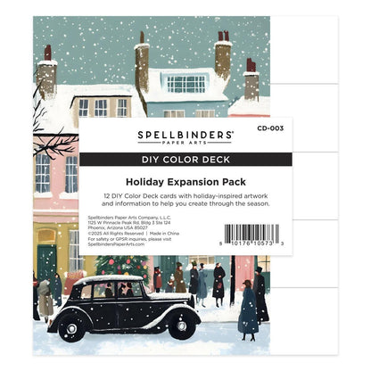 Spellbinders DIY Color Deck Holiday Expansion Pack with winter scene illustration on packaging.