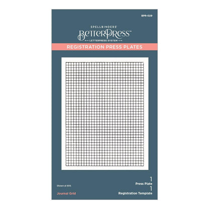 Spellbinders Journal Grid Registration Press Plates from the Take Note Collection