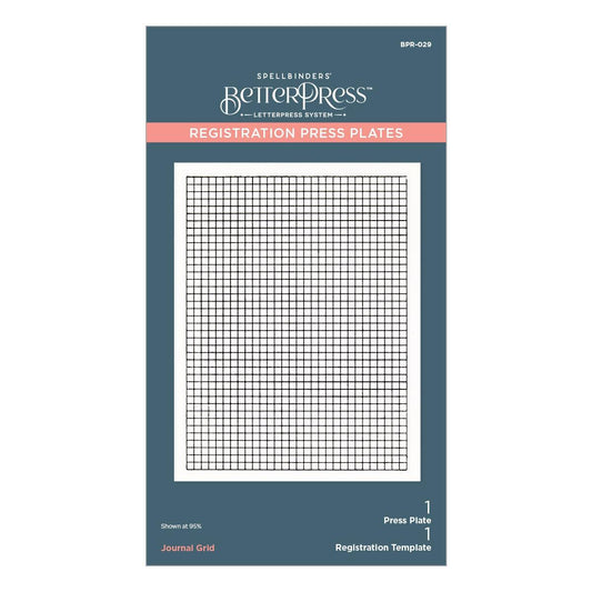 Spellbinders Journal Grid Registration Press Plates from the Take Note Collection