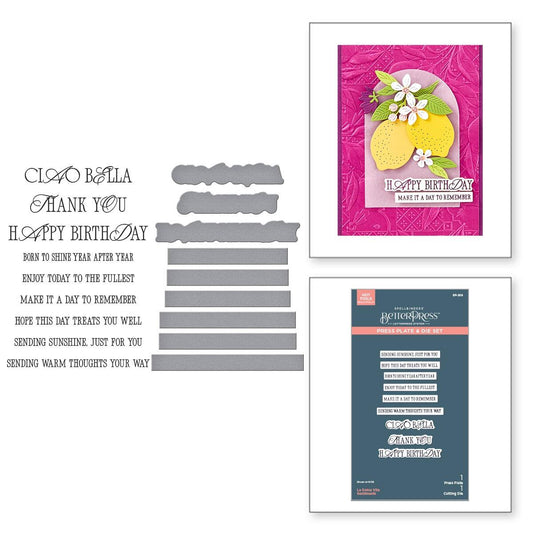 Elegant letterpress sentiment set for cardmaking