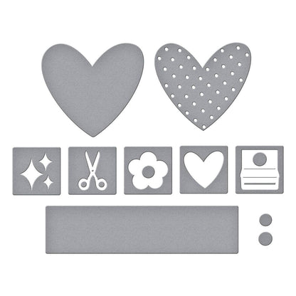 Spellbinders Labels & Icons Etched Dies from the Crafty Babe Collection with Simple Stories