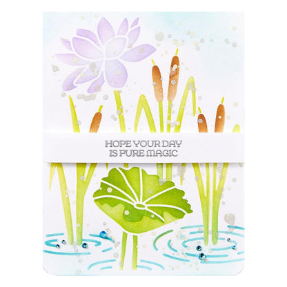 Spellbinders Lily Pad Stencil from the Jump for Joy Collection