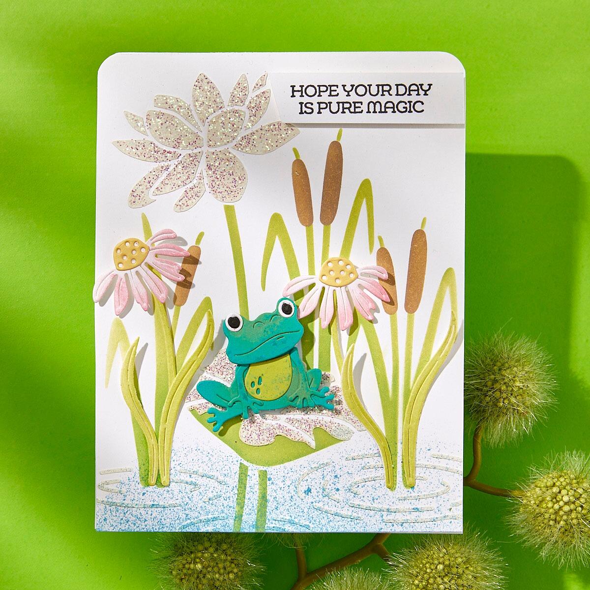 Spellbinders Lily Pad Stencil from the Jump for Joy Collection