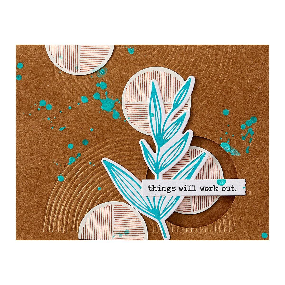 Spellbinders Lined Circles Embossing Folder from the Modern Botanicals Collection by Dina Wakley -  Spellbinders - 4
