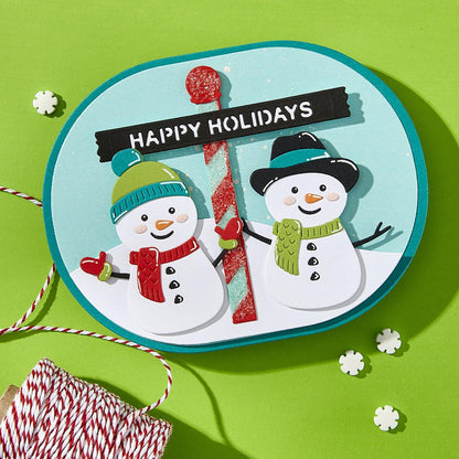 Spellbinders North Pole Sentiments Etched Dies from the North Pole Friends Collection by Simon Hurley