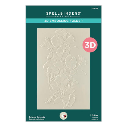 The Spellbinders Petunia Cascade 3D Embossing Folder from the Summer Solstice Garden Collection.