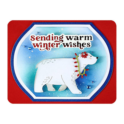 Spellbinders Polar Bear Pals Etched Dies from the North Pole Friends Collection by Simon Hurley