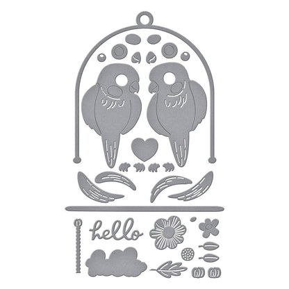 Spellbinders Pretty Birds Etched Dies from the Cheerful Chirps Collection -  Spellbinders - 3