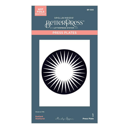 Spellbinders Radiant Starburst BetterPress Plate from the Classic Road Legends Collection by Mindy Eggen